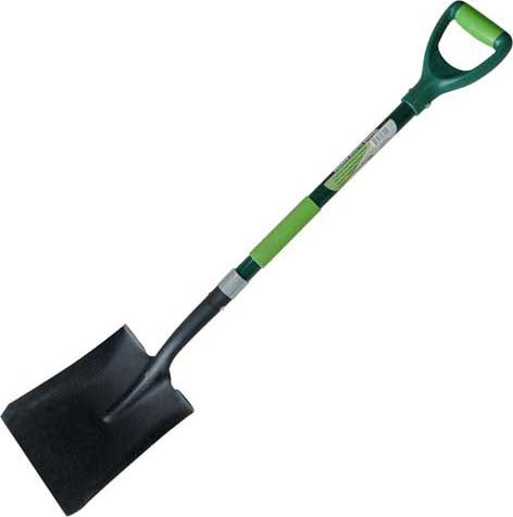 Square Mouth Shovel with Fibreglass D Handle