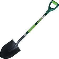 Round Mouth Shovel with Fibreglass D Handle