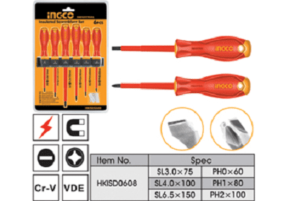 Insulated Screwdriver Set 6pcs