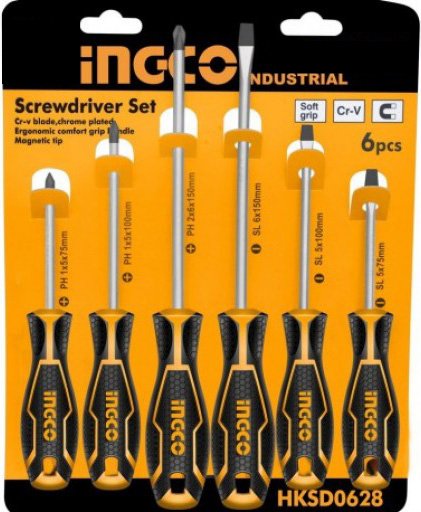 Screwdriver Set CRV 6pcs Trade