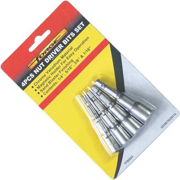 Nutdriver Bit Set - 65mm 4 pcs