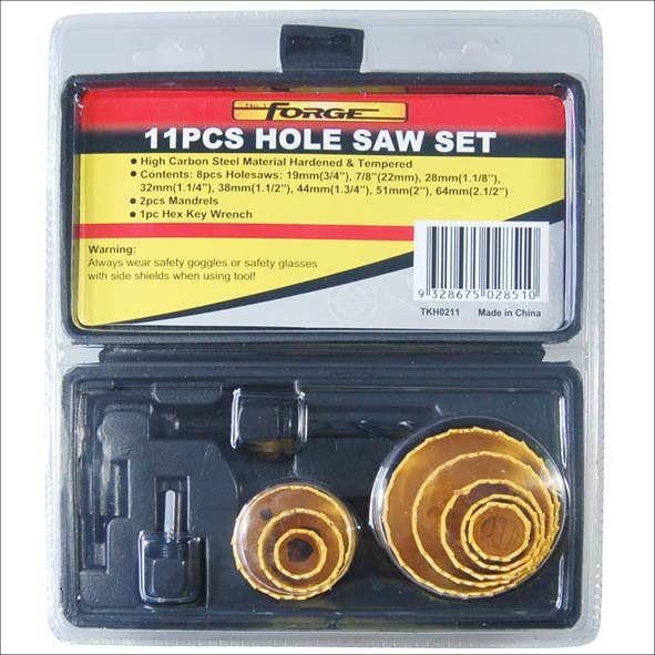 Holesaw Set 11pcs 19-64mm