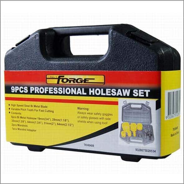 Holesaw Set 9pcs 19-64mm