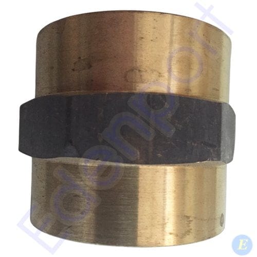 Brass cylindrical coupling with central dark band