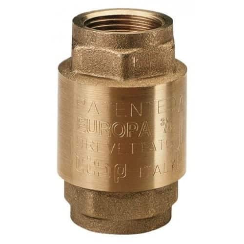 Brass threaded check valve plumbing fitting