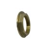Brass threaded locknut isolated on white background