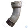 Galvanised metal threaded pipe elbow fitting