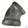 Galvanised metal pipe elbow fitting