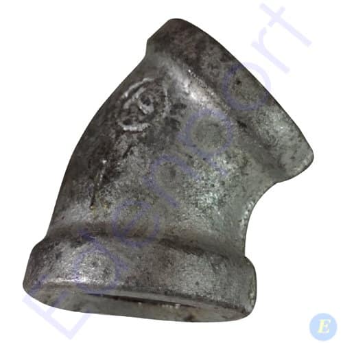 Galvanised metal pipe elbow fitting