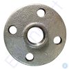 Round metal flange with four bolt holes