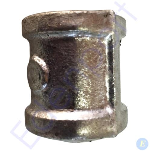 Galvanised steel threaded pipe coupling fitting