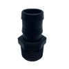 Black plastic hose tail threaded pipe fitting