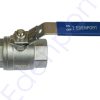 Stainless steel ball valve with blue handle