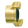 Brass hose coupling with rubber gasket