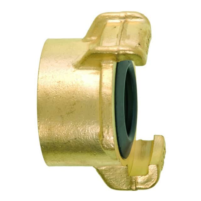 Brass hose coupling with rubber gasket