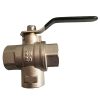 Brass DN20 ball valve with lever handle