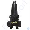 Industrial pressure relief valve on white background