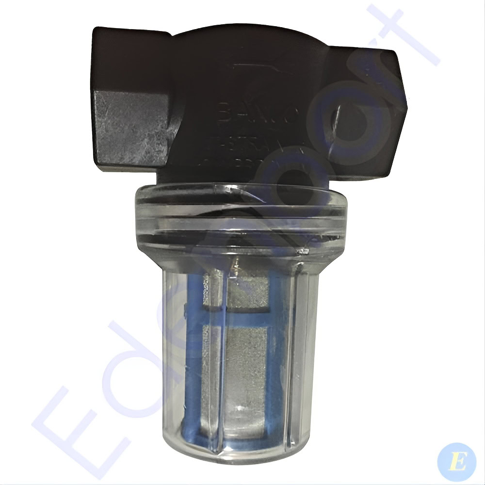 Inline fuel filter with transparent housing