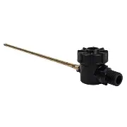 Plastic float valve with long metal rod
