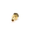 Brass hose barb fitting with hex head
