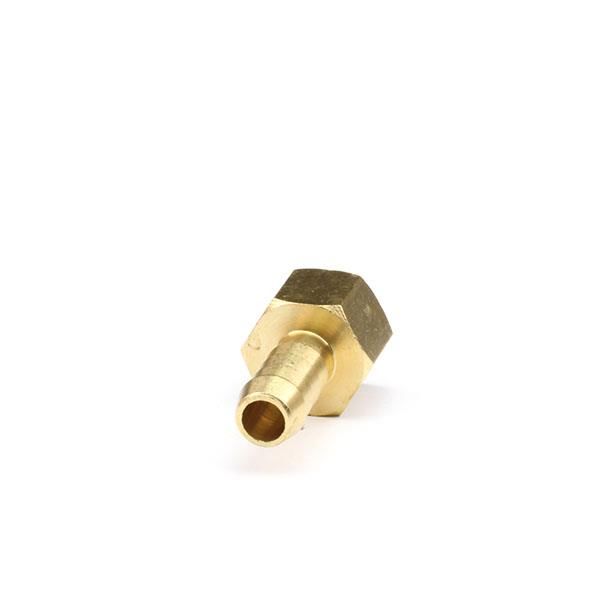Brass hose barb fitting with hex head