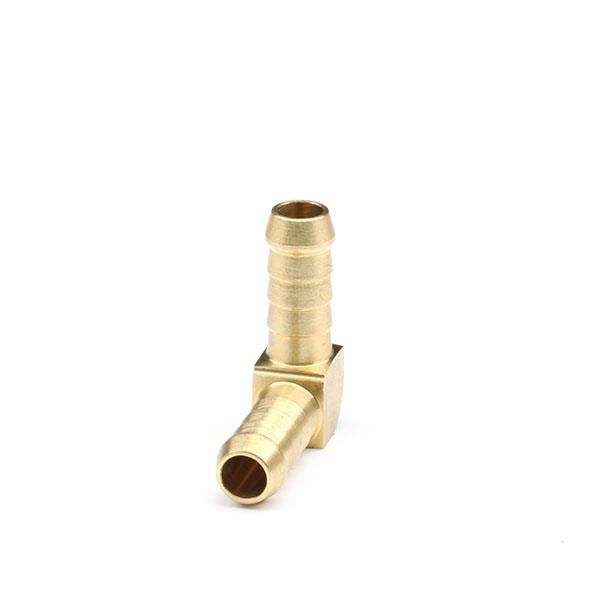 Brass 90-degree hose barb elbow fitting