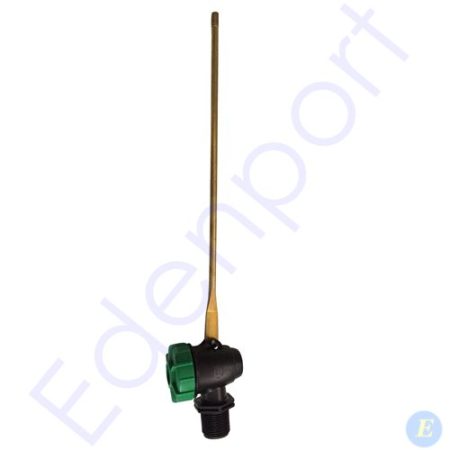 Brass temperature relief valve with green cap