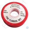 Pink plumbers tape roll with labelled packaging