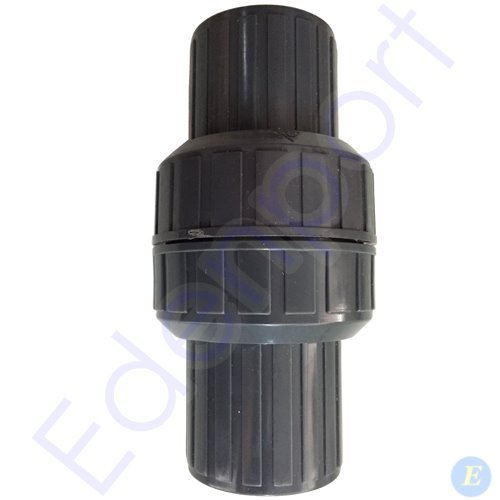 Black plastic pipe coupling fitting isolated on white