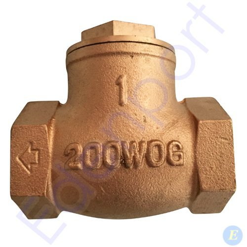 Brass check valve marked 200 WOG