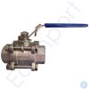 Stainless steel ball valve with blue handle