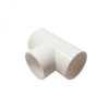 White PVC T-joint pipe fitting